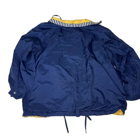 Vintage Men's Current Seen Reversible Windbreaker Jacket Navy Blue Yellow Size L - Picture 8 of 13